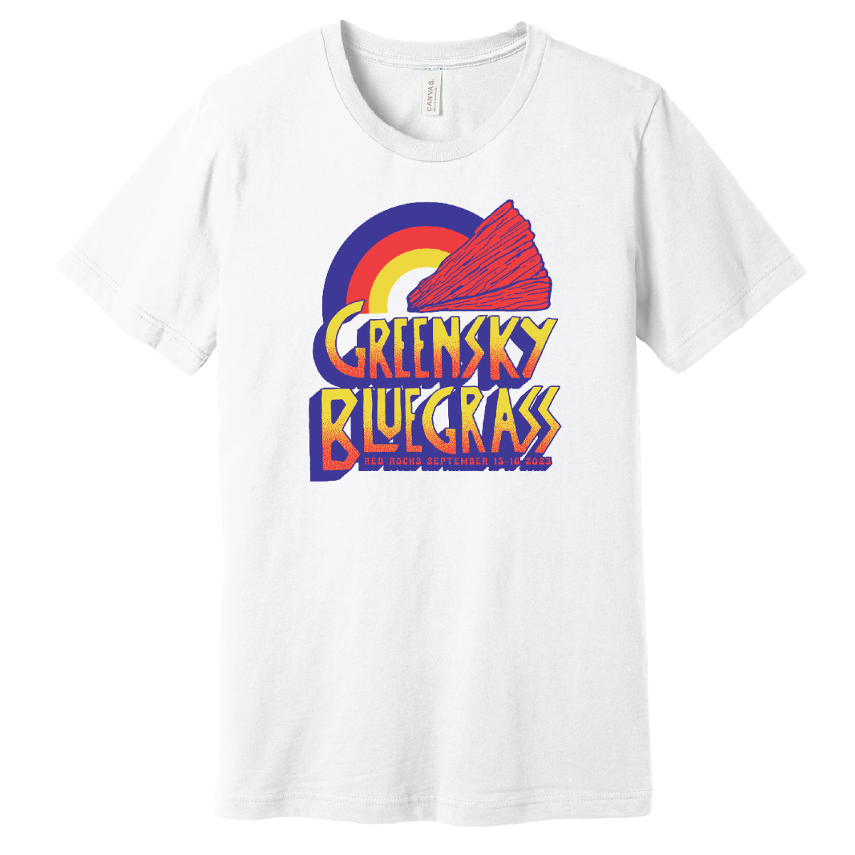 Red Rocks 2023 Rainbow T-shirt