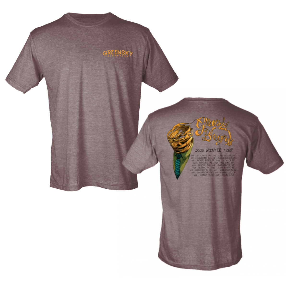 Winter 2020 Tour Tee - Heather Brown