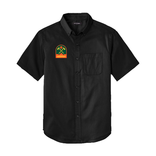 Camp Greensky Axe Logo Button Up - Black