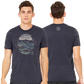 Geo Design Unisex Tee - Heather Navy
