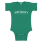 Angle Script Onesie - Green