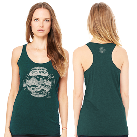 Emerald Triblend - Geo Design Women's Tank