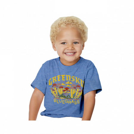 Youth Tee - Shrooms - Blue