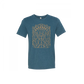Steel Blue Floral Unisex Tee