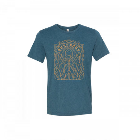 Steel Blue Floral Unisex Tee