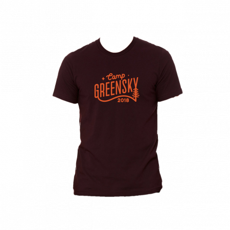 Camp Greensky Script Logo Unisex Tee - Oxblood